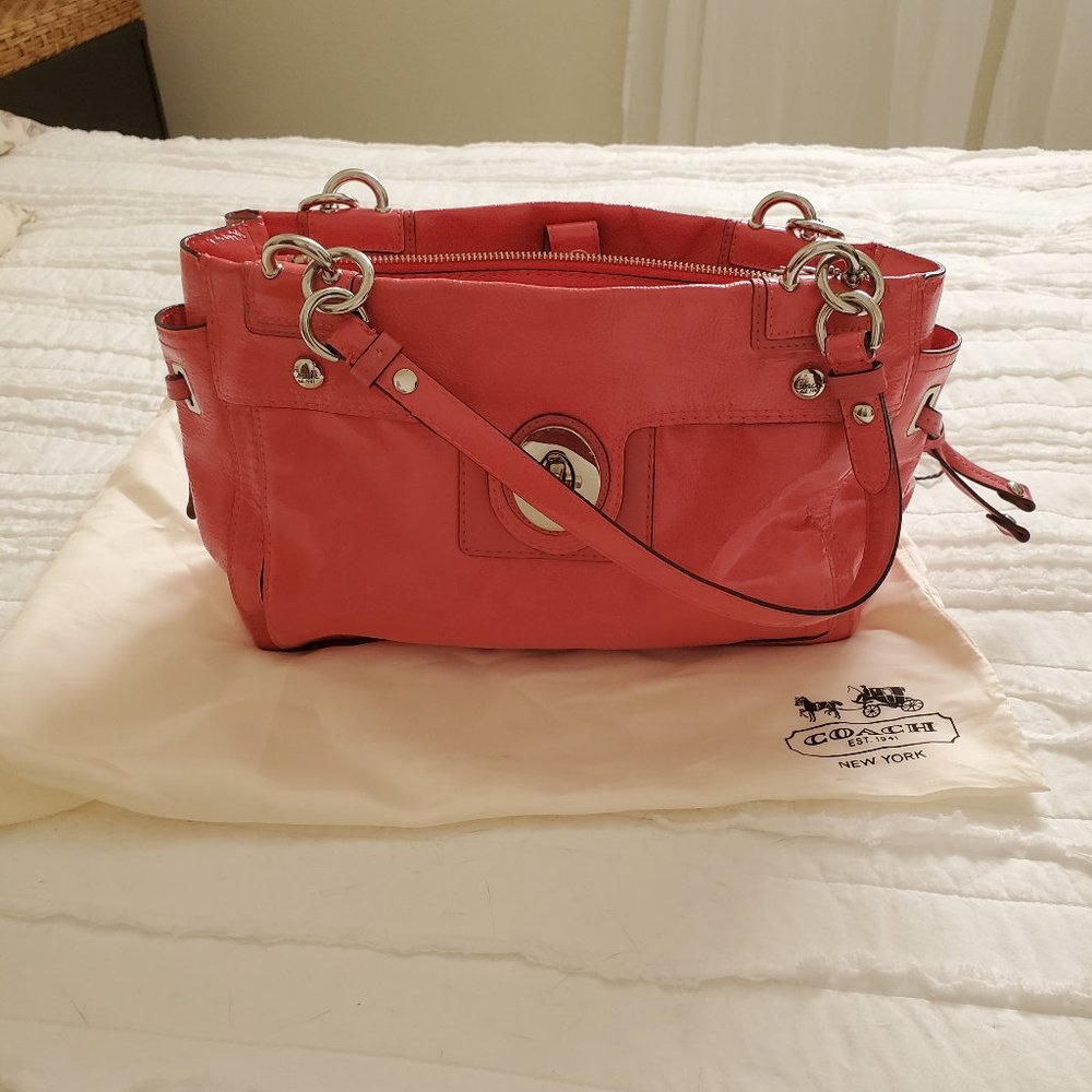 Coach Pink Leather Satchel